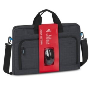 « Sacoche RIVACASE Pour PC Portable 17.3&Prime; » Noir 8058 + Souris sans fil »