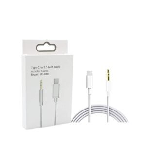 Adaptateur JH-030 de Type-C vers Jack 3,5mm Blanc