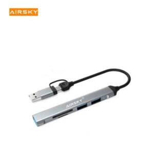 Hub Airsky HC-77A Adaptateur USB3.0 vers Type-C 5en1