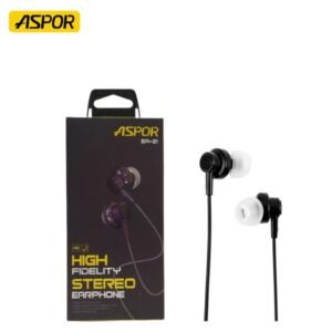 Écouteurs stéréo avec microphone Aspor EA-21 Noir