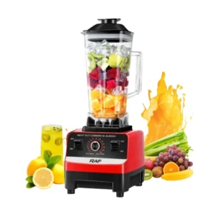 RAF R.2802 Blender 2400W 2L 6 Lames inoxydables Rouge