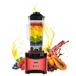 RAF R.2804 Blender 2400W 2L 6 Lames inoxydables Rouge