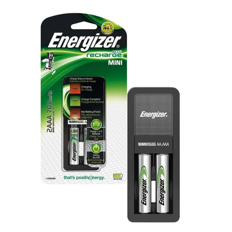 Chargeur Energizer Mini 2 piles AA 700 mAh
