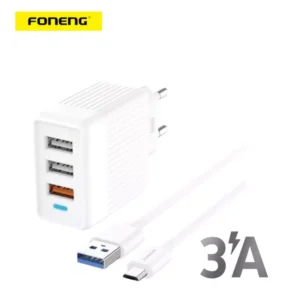 Chargeur Rapide Triple USB Foneng EU32 3A Micro