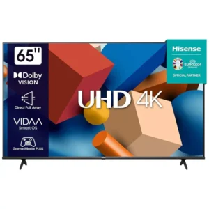 TV HISENSE 65A6K 65&Prime; Smart A6K UHD 4K – Noir + Abonnement iptv MONDIAL TV 18 Mois