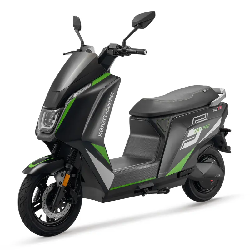 KEREN SRT-5 Pro Moto Électrique 1800W, 90 km/h Autonomie 120 KM Noir