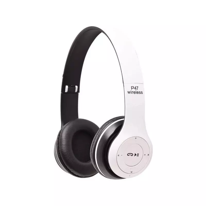Casque Stéréo Bluetooth P47 Blanc