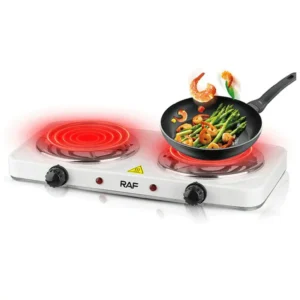 RAF R.8020B – Plaque De Cuisson Électrique 2 Feux 2000W Blanc
