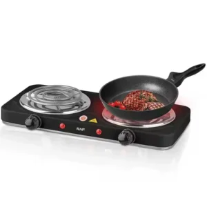 RAF R.8020BB – Plaque De Cuisson Électrique 2 Feux 2000W Noir
