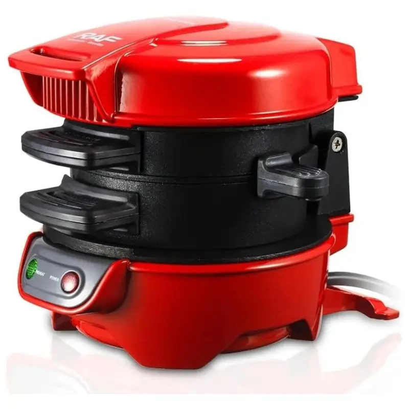 RAF R666 Machine à hamburger électrique 2L 600W Rouge