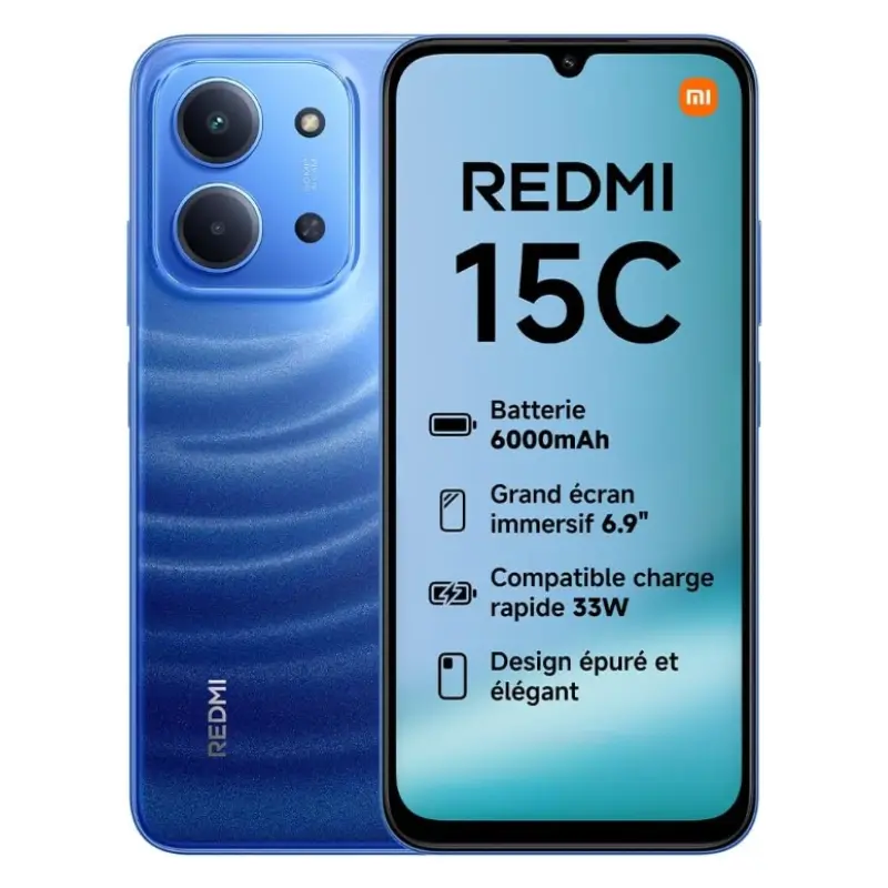 Xiaomi Redmi 15C – Smartphone 8+256Go Bleu