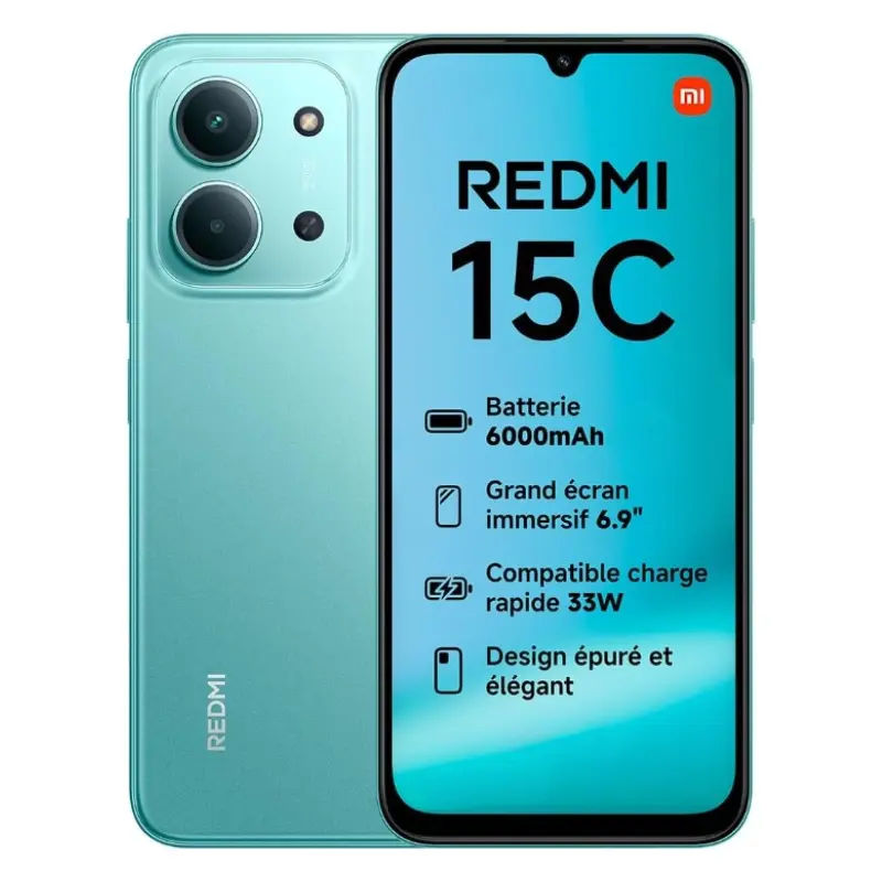 Xiaomi Redmi 15C – Smartphone 4+128 Go Vert