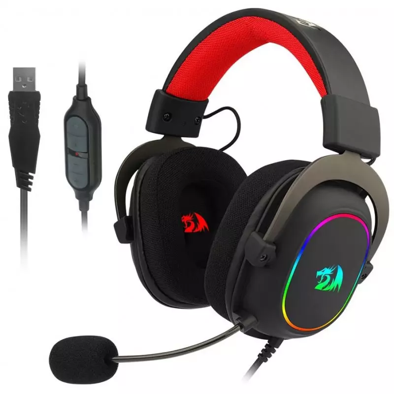 Redragon H510 Zeus-X – Micro Casque Gamer RGB 7.1 USB Noir