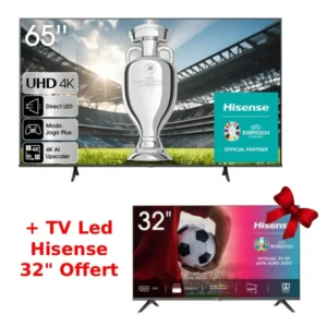 TV HISENSE 65 » Smart A6K UHD 4K + Abonnement iptv MONDIAL TV 18 Mois