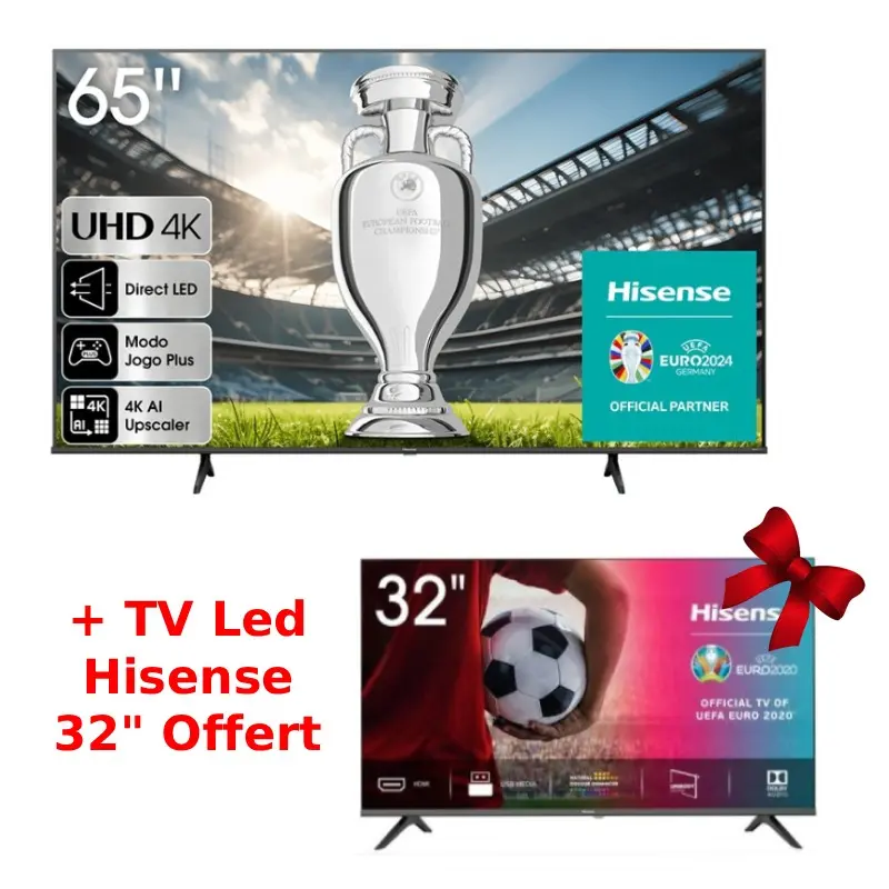 TV HISENSE 65 » Smart A6K UHD 4K + Abonnement iptv MONDIAL TV 18 Mois
