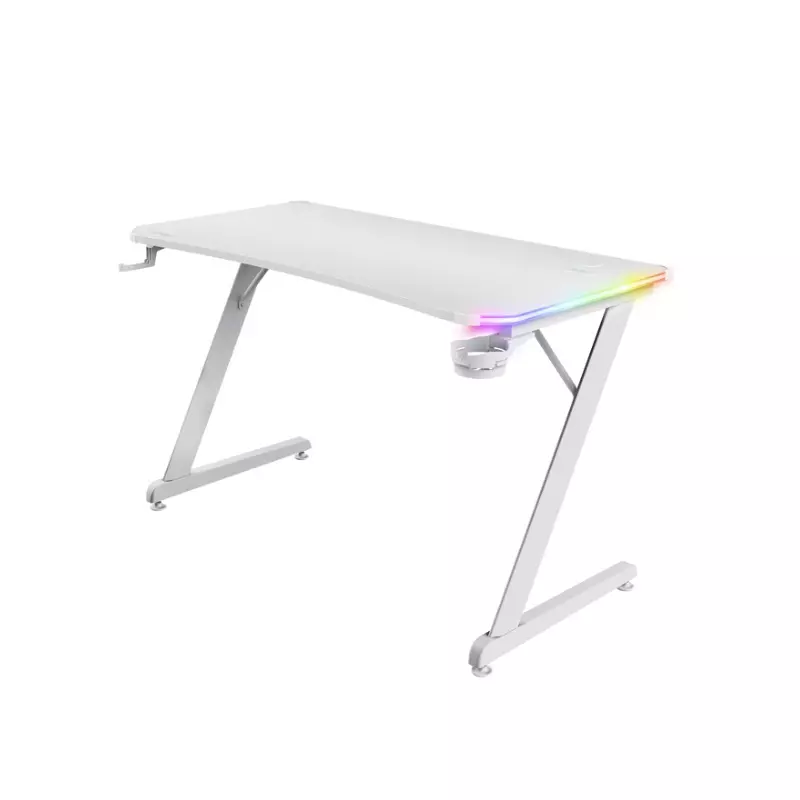 Trust GXT 709 – Bureau de gaming RVB Luminus Blanc
