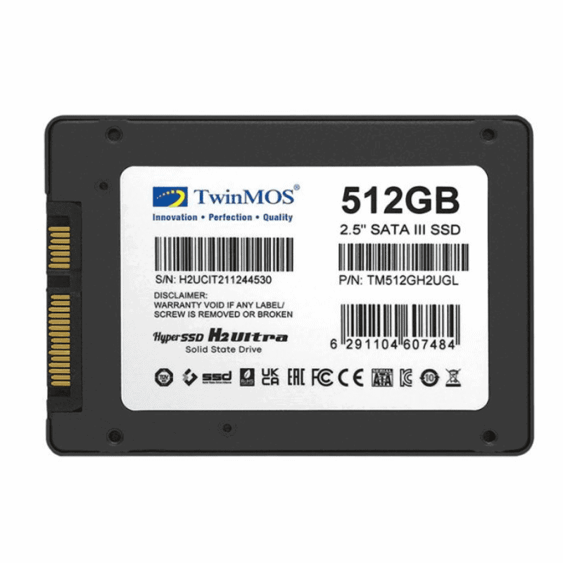 Disque Dur Interne TWINMOS H2 SSD 512Go 2.5″ SATA III – TM512GH2UGL