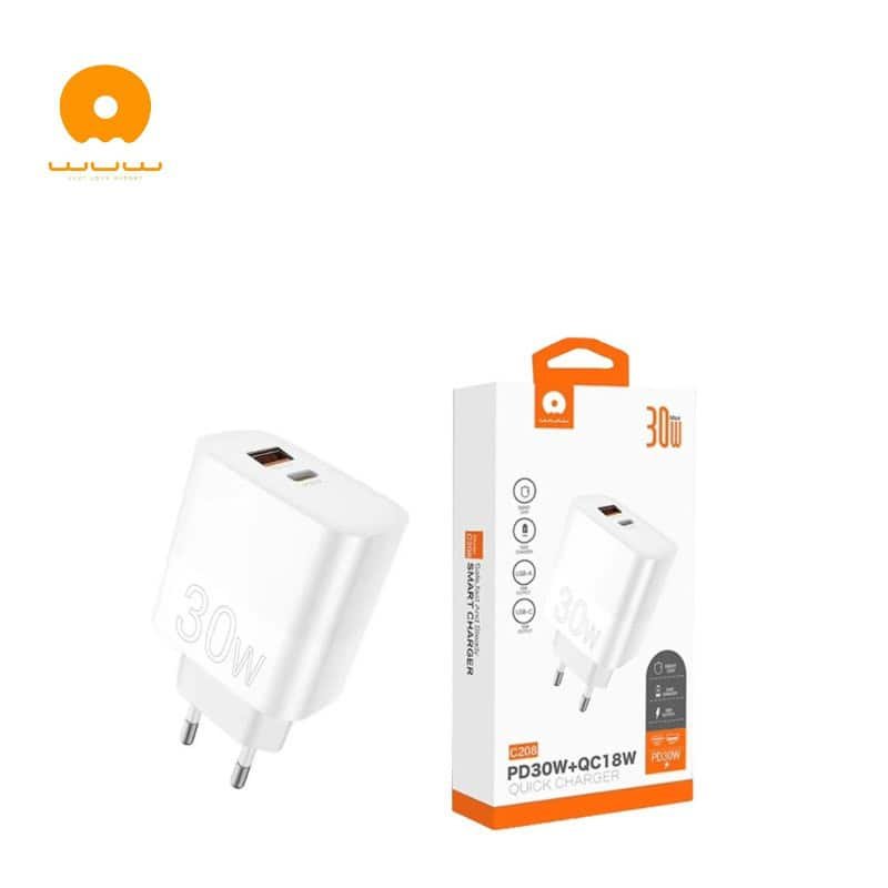 WUW C208 30W – Tète chargeur Ultra Rapide