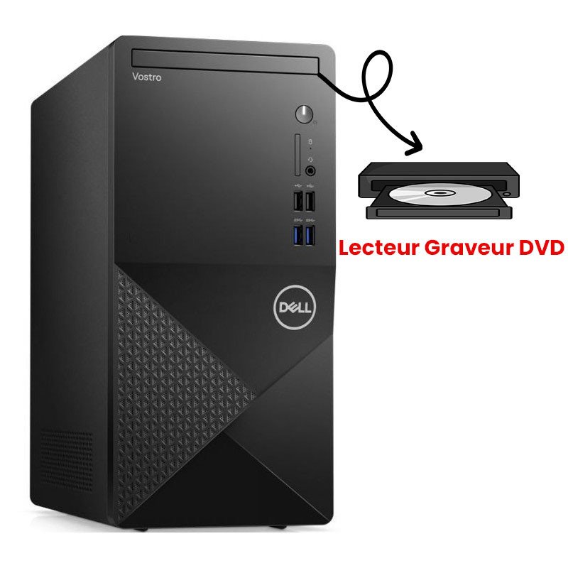 PC DE BUREAU DELL VOSTRO 3910 I5 12GÉN 32GO 256GO NOIR