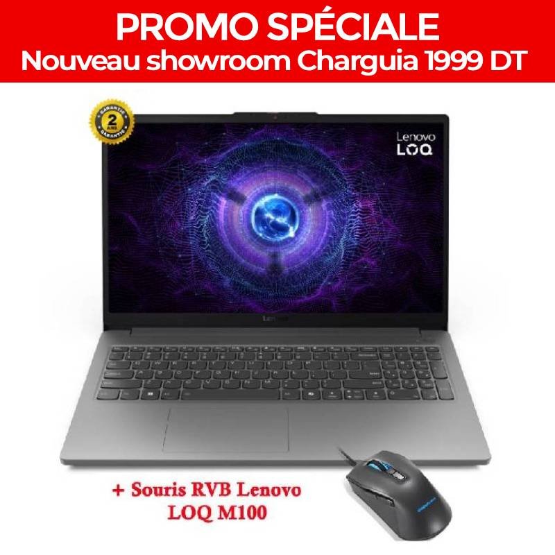 PC PORTABLE GAMER LENOVO LOQ 15IAX9E I5 12ÈME GÉN 16GO RTX 2050
