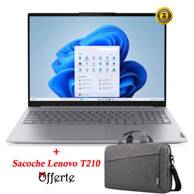 PC PORTABLE LENOVO THINKBOOK 16 G8 IAL ULTRA 7 255H 16G 512G SSD – GRIS