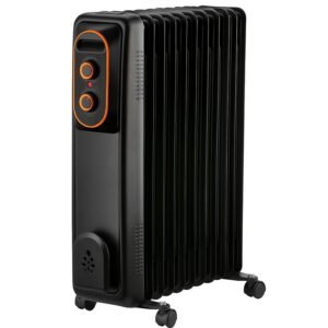RADIATEUR À BAIN D&rsquo;HUILE BIOLUX RB 2505N 11 ELÉMENTS 2500W NOIR